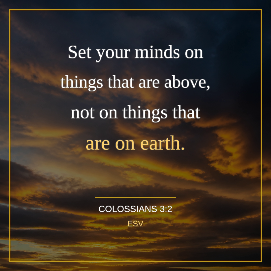 Colossians 3:2 ESV verse card
