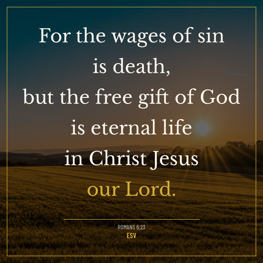 Romans 6:23 ESV verse card