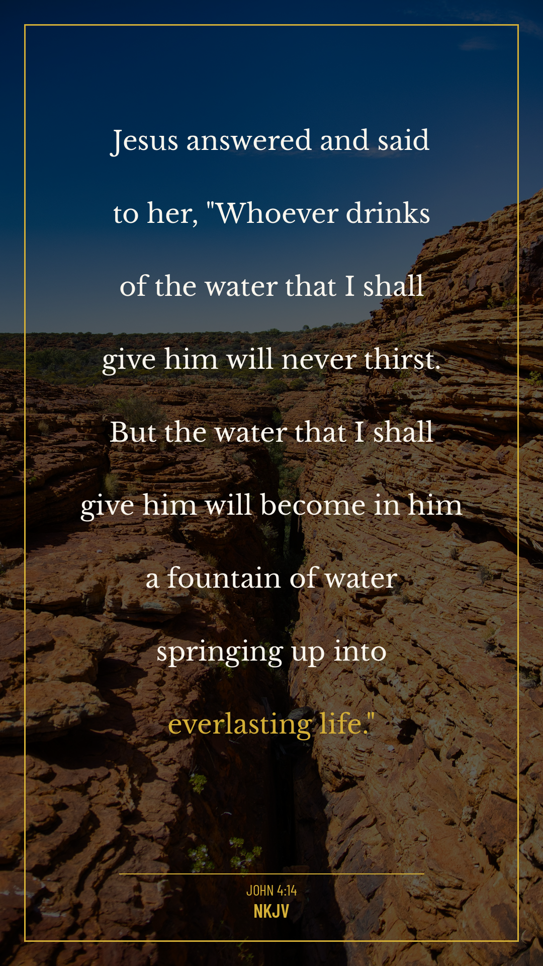 John 4:14 verse graphic