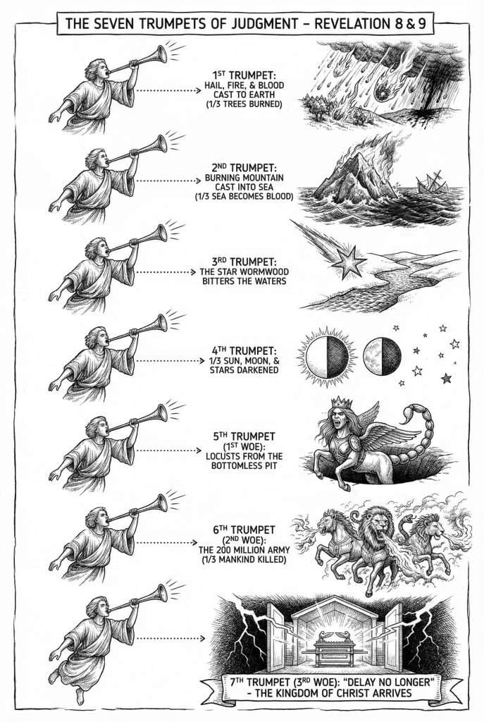 The Seven Trumpets of Judgment, Revelation 8 and 9