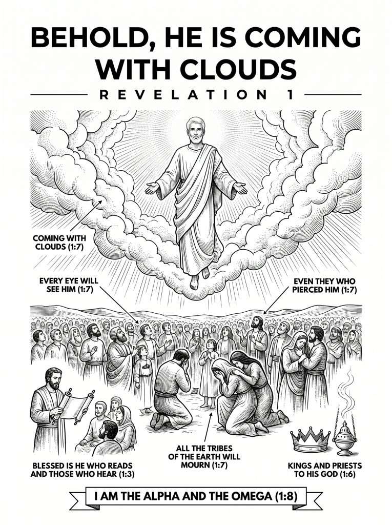 Behold, He Is Coming With Clouds, Revelation 1:1-8