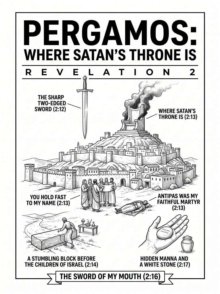 Pergamos: Where Satan's Throne Is, Revelation 2:12-17